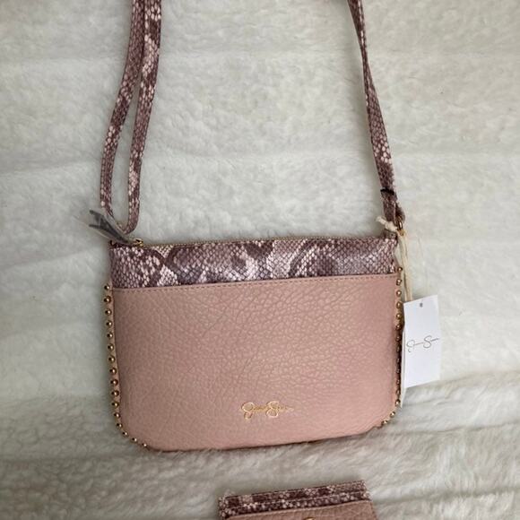 Brand New JESSICA SIMPSON2 PCs GIFT SET In Soft BLUSH Crossbody Purse Very Cute! - Picture 6 of 8